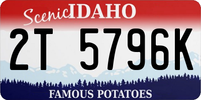 ID license plate 2T5796K