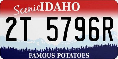 ID license plate 2T5796R
