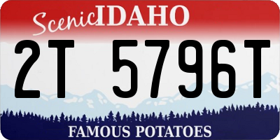 ID license plate 2T5796T