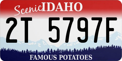ID license plate 2T5797F