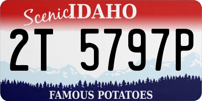 ID license plate 2T5797P