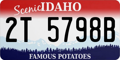 ID license plate 2T5798B