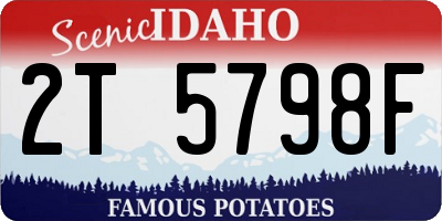 ID license plate 2T5798F