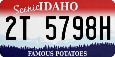 ID license plate 2T5798H