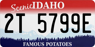 ID license plate 2T5799E