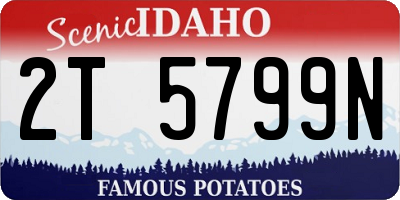 ID license plate 2T5799N