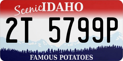 ID license plate 2T5799P