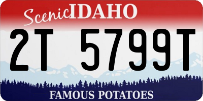 ID license plate 2T5799T