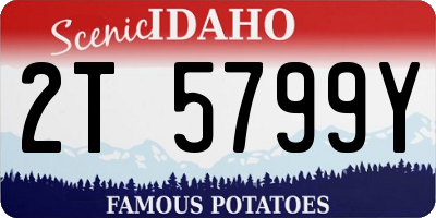 ID license plate 2T5799Y