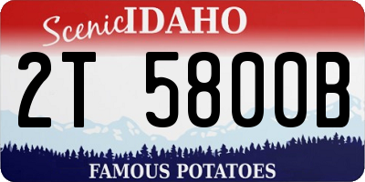 ID license plate 2T5800B