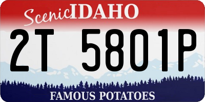 ID license plate 2T5801P