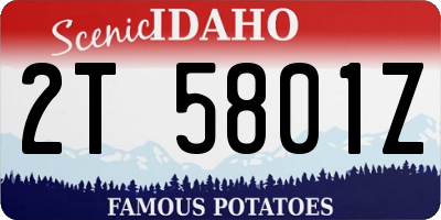 ID license plate 2T5801Z
