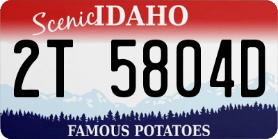 ID license plate 2T5804D