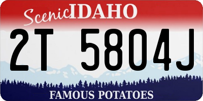 ID license plate 2T5804J