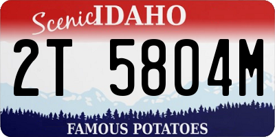 ID license plate 2T5804M