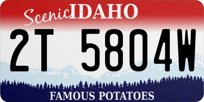 ID license plate 2T5804W