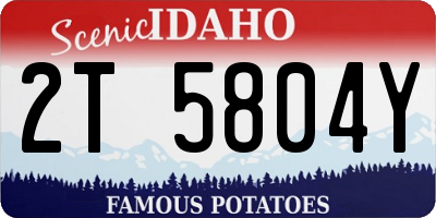 ID license plate 2T5804Y