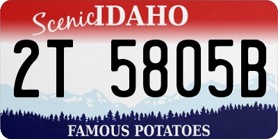 ID license plate 2T5805B