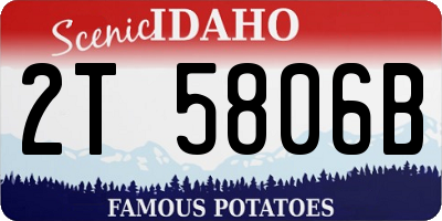 ID license plate 2T5806B