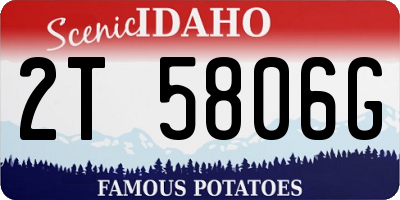 ID license plate 2T5806G