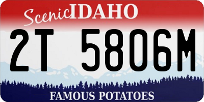 ID license plate 2T5806M