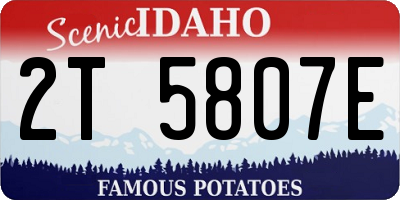 ID license plate 2T5807E