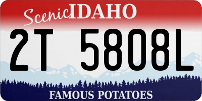 ID license plate 2T5808L