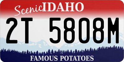 ID license plate 2T5808M