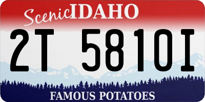 ID license plate 2T5810I