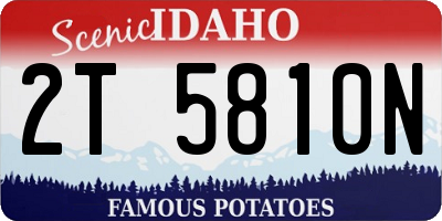 ID license plate 2T5810N