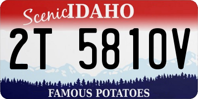 ID license plate 2T5810V