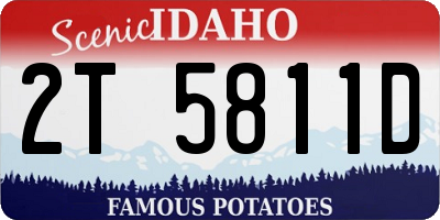 ID license plate 2T5811D