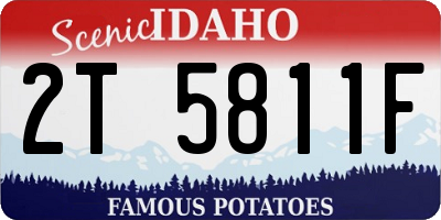 ID license plate 2T5811F