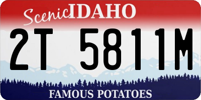 ID license plate 2T5811M