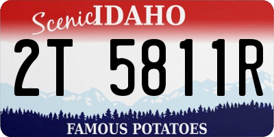 ID license plate 2T5811R