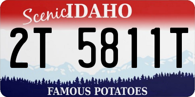 ID license plate 2T5811T