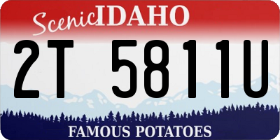 ID license plate 2T5811U
