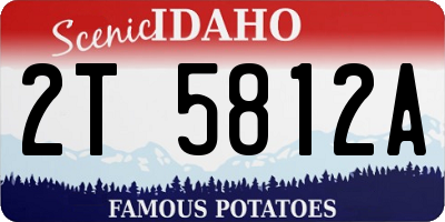 ID license plate 2T5812A