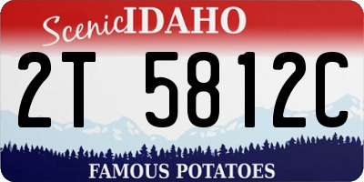 ID license plate 2T5812C