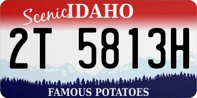 ID license plate 2T5813H