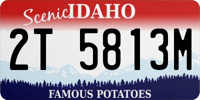 ID license plate 2T5813M
