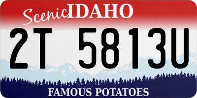 ID license plate 2T5813U