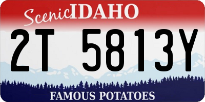 ID license plate 2T5813Y