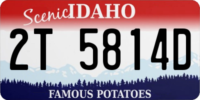 ID license plate 2T5814D