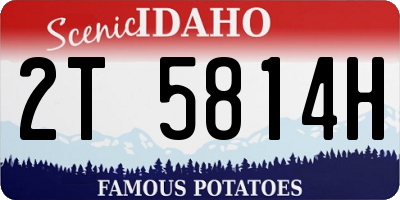 ID license plate 2T5814H