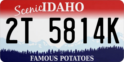 ID license plate 2T5814K
