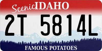 ID license plate 2T5814L