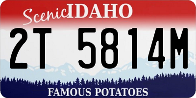 ID license plate 2T5814M