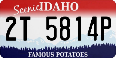 ID license plate 2T5814P
