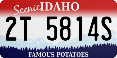 ID license plate 2T5814S